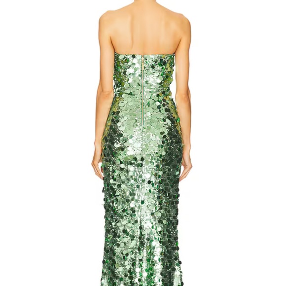 Bronx & Banco Farah Strapless Gown in Green & Multi Green Sequin Strapless Dress - Picture 4 of 13